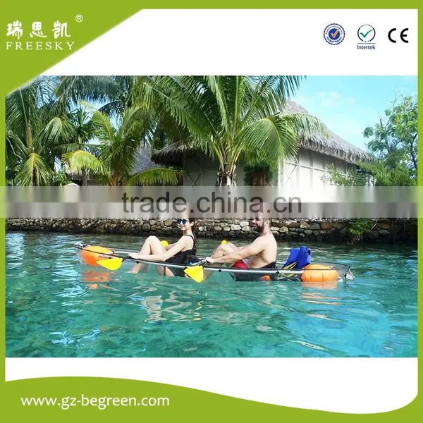 China Supplier New Style no Inflatable PC Crystal Transparent Canoe Kayak photo-2