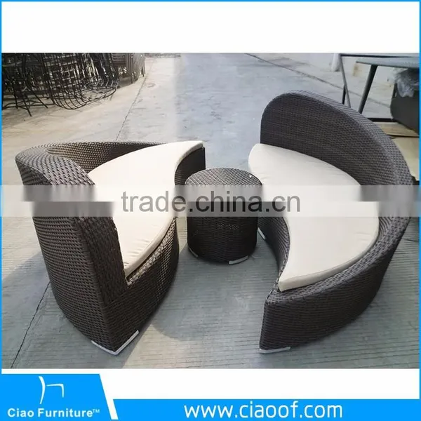 Hot Sale Home Garden Furniture Wicker Sofa Round Bed photo-2