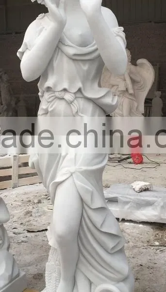 High Quality White Marble Female Garden Statue photo-3