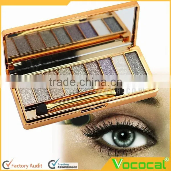 9 Colors Diamond Bright Colorful Eye Shadow Eyeshadow Super Flash Glitter Makeup Cosmetic Palette Case photo-3