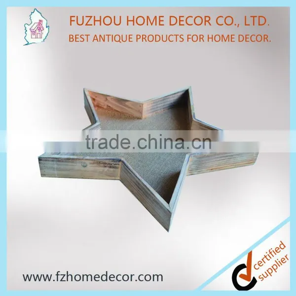 2016 New Style Wooden Tray in Old Wood Color With Handlers photo-2