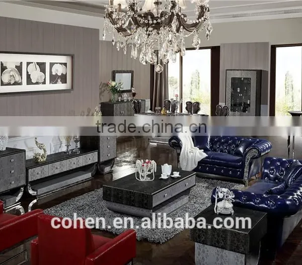 Modern Stylish Stainless Steel Tea/center/coffee Table With Two Cabinet photo-2