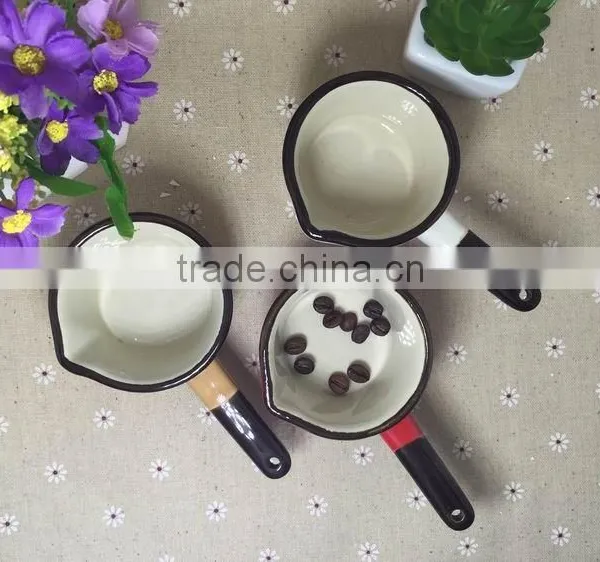 Stocked Korean Style Colorful Single Handle Cheap Ceramic Pots photo-5