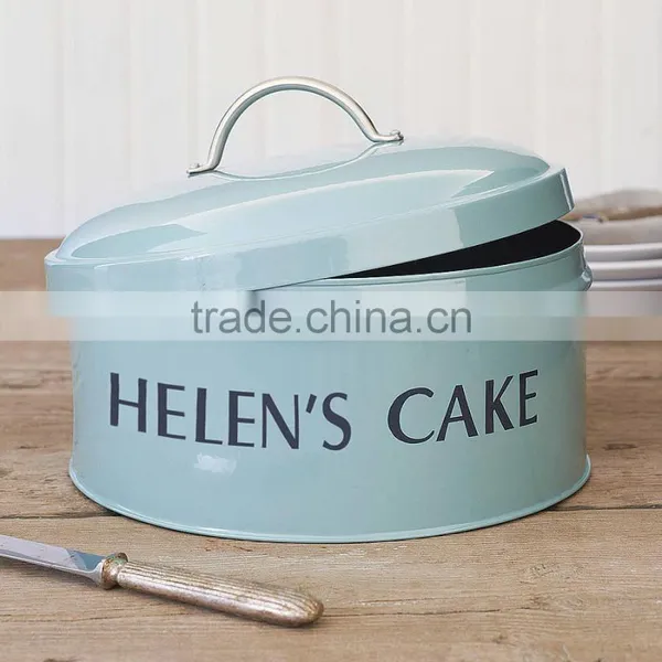 New Kitchen Attractive Printing Airtight Metal Cake Tin Jar Storage Bin photo-4