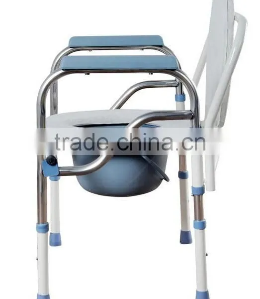 Lightweight Economy Folding Commode Chair Portable Toilet With Pan H0200 photo-2