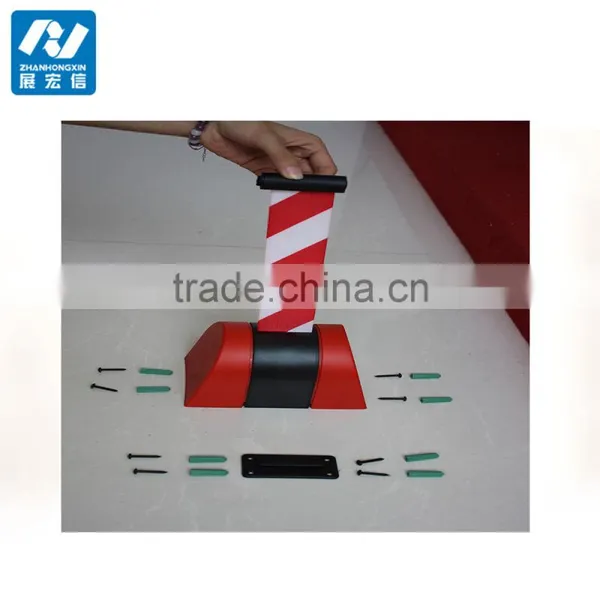 Plastic Safety Traffic Wall Mounted Retractable Belt Barrier photo-5