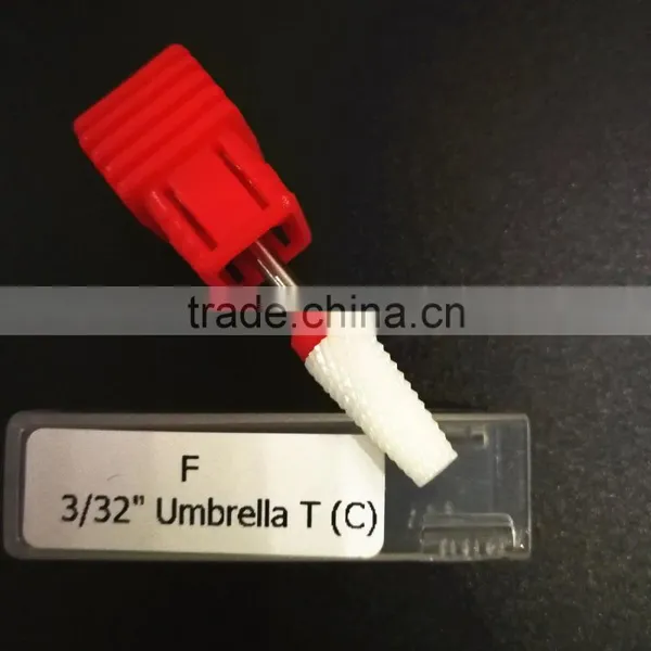 White Ceramic Nail Drill Bits 3/32" Medium for Electric Nail Art Machine photo-2