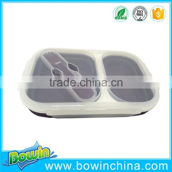 2016 New Products Eco-friendly Silicone Foldable Lunch Box as Seen on tv photo-3