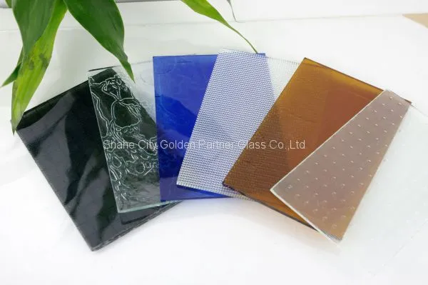Clear/Bronze/Green/Blue/Grey Obscure Decorative Glass,Embossing Glass photo-5