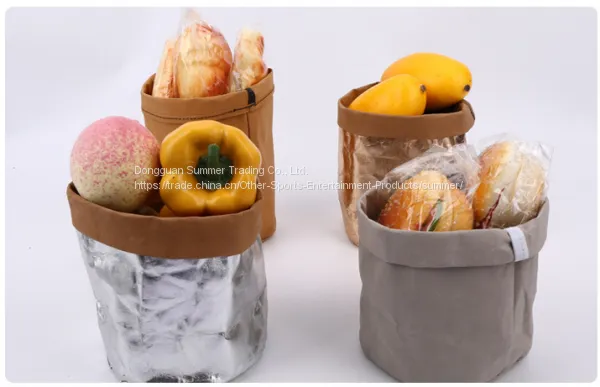 Washable Kraft Paper Fabric Bag photo-4