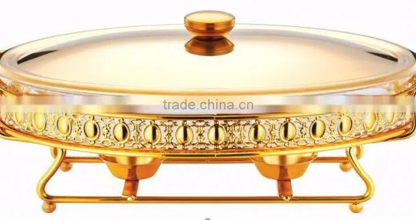 3Liter Small Gold & Silver Chafing Dish Luxury Chafing Dish Oval Chafing Dish photo-6