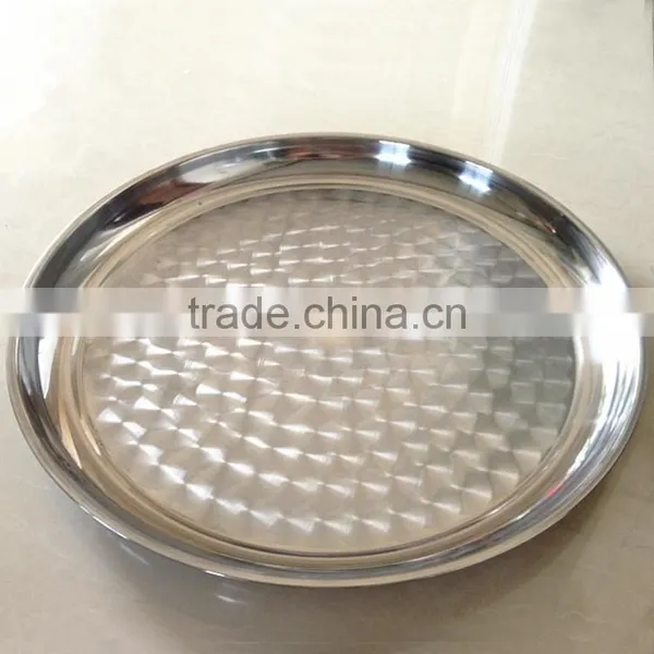 10" Decoration Custom Serving Tray Fashion Stainless Steel Plate Fruit Plate photo-3