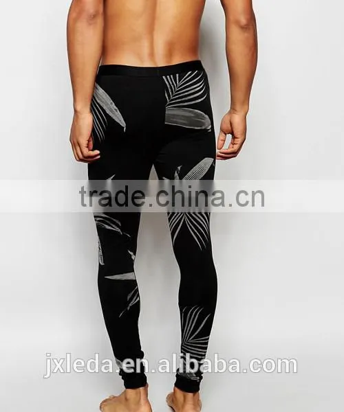 Men Full Floral Pattern Printed Loungewear Leggings Custom photo-2