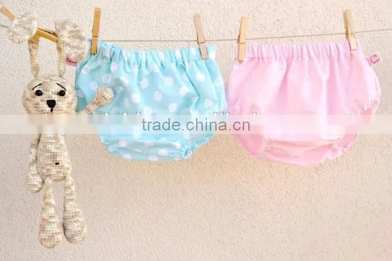 Cute Baby Cotton Bloomer Pure Color Diaper Cover With Bowknot Headband for Infants photo-3