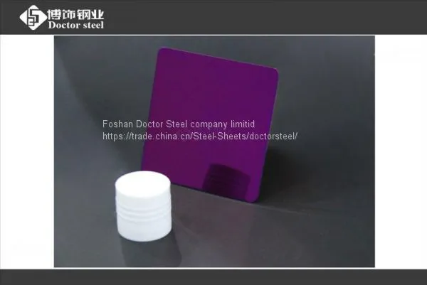 304 8k Surface Purple Decorative Stainless Steel Plate,color Decorative Stainless Steel Sheet photo-4