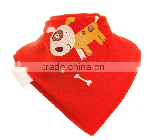 China Printing Cotton Custom Absorbent Dribbler Bandana Baby Bibs Wholesale photo-3
