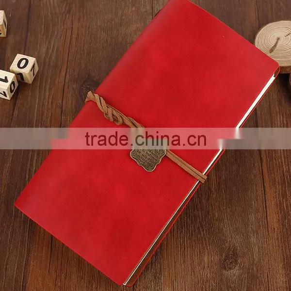 Custom Retro Journal Planner PU Cover Loose Leaf Notebook Removable Inner Pages photo-3