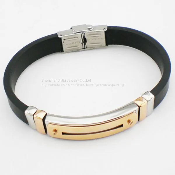Full Magnet 316L Stainless Steel + Silicone + Energy Element Bracelets photo-2