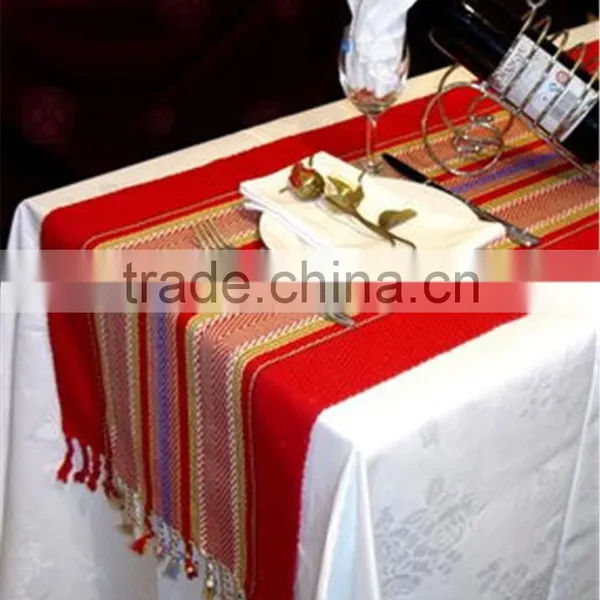 Decorative Jacquard Home Reataurant Satin Table Runner photo-5