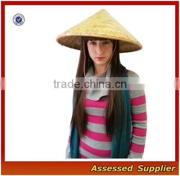 ZT45 Wholesale India Coolie Straw Hat Cheap 100% Bamboo Unisex Sun Straw Hat for Sale photo-5