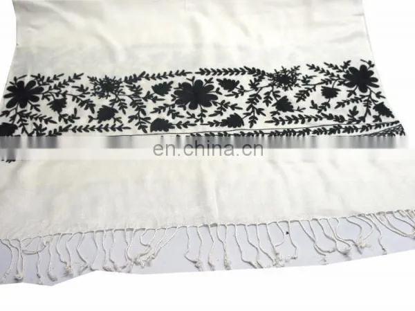 Viscose Pashmina Shwal With Embroidery photo-2