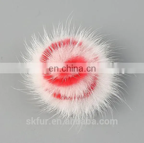 Fluffy and Cute Factory Price Mink or Fox Fur Flowers photo-5