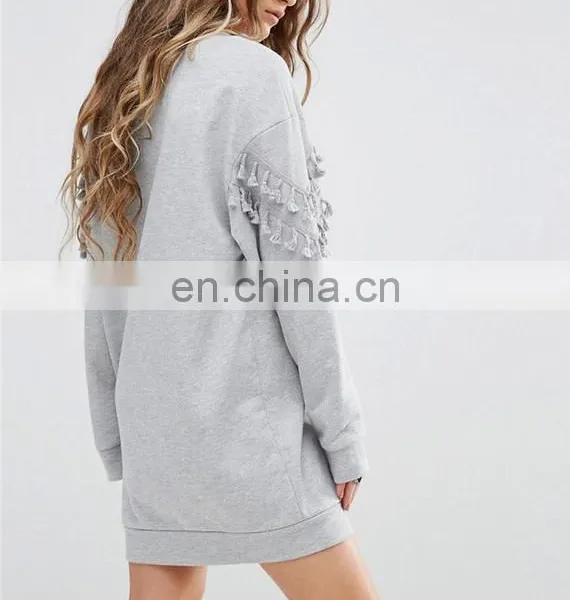 Autumn Women Sweater Pullover Fringe Top Coat Long Sleeve Hoodie Sweatshirt photo-3