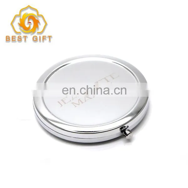 High Quality Women Rose Gold Compact Mirror photo-5