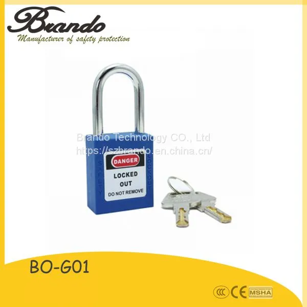 China Safety Steel Shackle Abs Plastic Body Safe Lock With Master Key