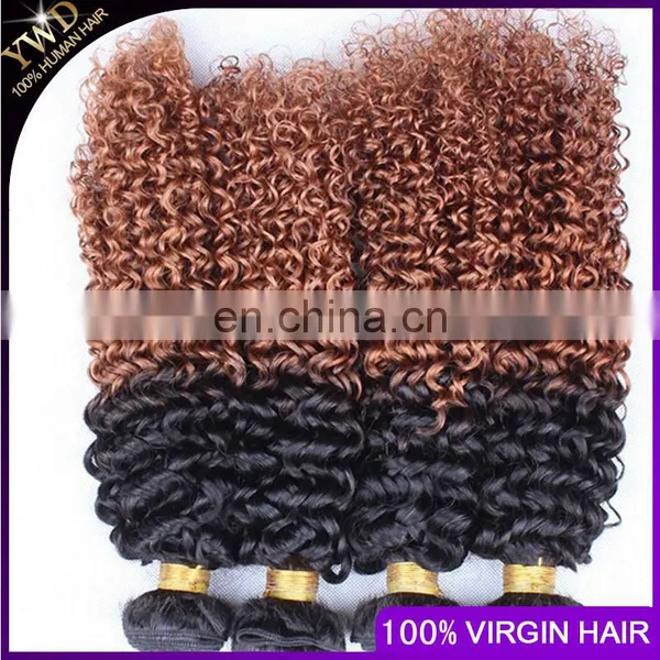 8A 3 Bundles 1B 30 Peruvian Virgin Hair Ombre Weave Cheap Ombre Peruvian Kinky Curly Virgin Hair Ombre Hair Extensions Two Tone photo-4