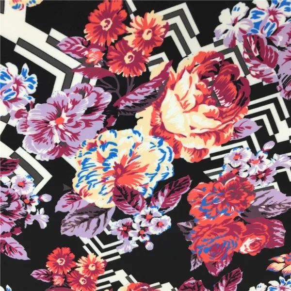 China Wholesale New Fashion Custom Digital Printed Bulk Polyester Fabric For Dress photo-5