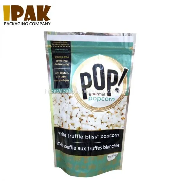 Custom Resealable Plastic Food Bags for Chip Snack Popcorn
