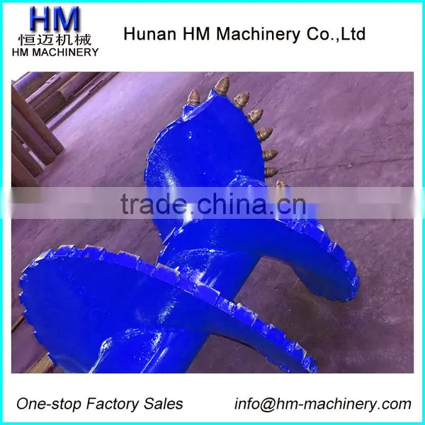 Double Cut Single Carry Flat Rock Auger For Bauer Rotary Drilling Rig photo-3