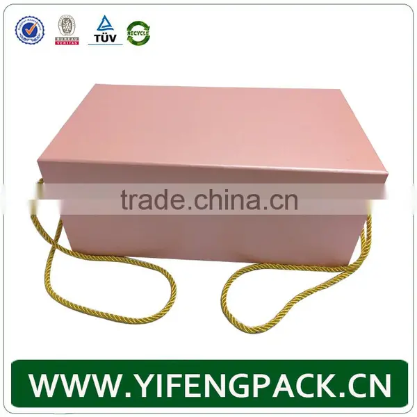 Custom Cardboard Paper Gift Box With Handle/cardboard Carrying Box With Handle photo-3