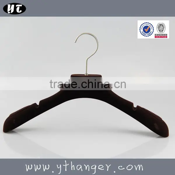 HA7064 Black Flocking Fashionable Coat Hanger Gold Velvet Hanger photo-5