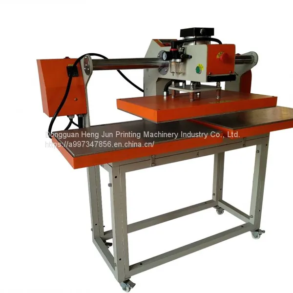 Embroidery Under Heating Double Station Glue Press Pneumatic Small Glue Stripping Machine Garment Pneumatic Heat Press Machine photo-5