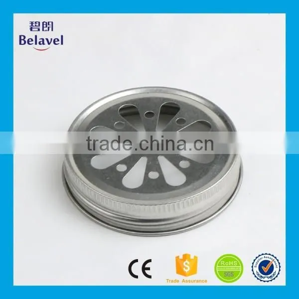 Wholesale Cheap Silver Mason Jar Lid With Hole Metal Custom Screw Lids photo-3