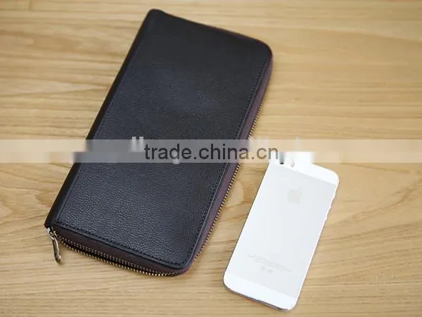 Vintage Style Cowhide Leather Cell Phone Case Wallet Men Clutch Wallet With Phone Holder photo-6
