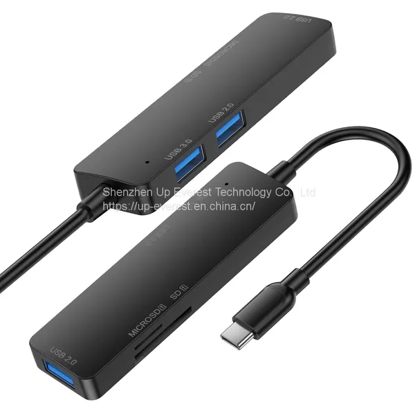 5-в-1 USB-хаб USB 3.0*1+USB 2.0*2+micro SD+SD