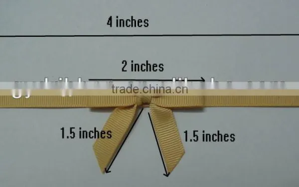 China Supplier Polyester Pre Tie/satin Ribbon Bow With Wire Twist photo-3