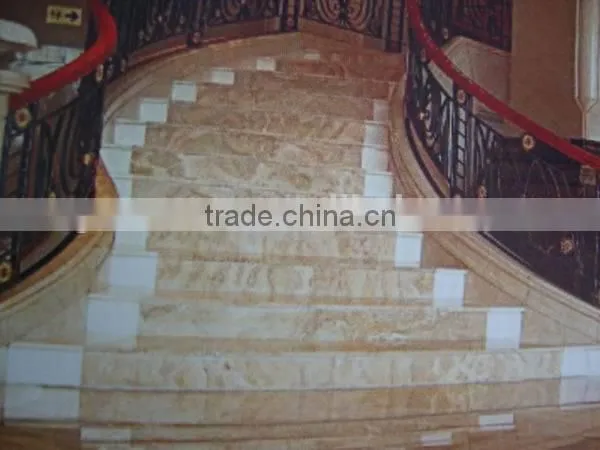 Natural Turkey Grey Marble Domestic Decoration Stairs photo-3