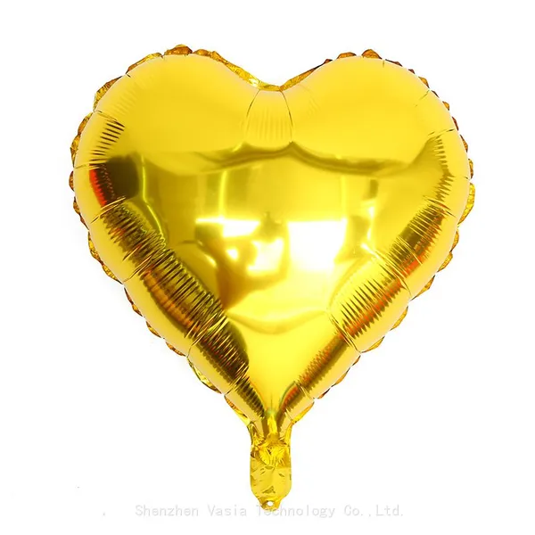 18 Inch Gold Silver Red Heart Foil Balloon Helium Mylar for Wedding Birthday Party Decoration Wholesale photo-2