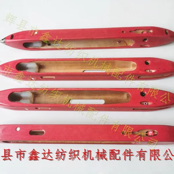 Wooden Shuttle With Red Steel Paper For Silk Loom