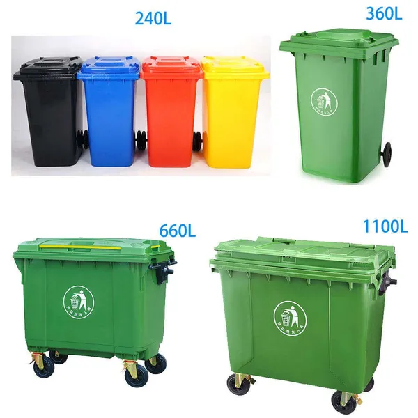 Custom Color 50L HDPE Dustbin for Outdoor Public Use Plastic Garbage Can Box With Lid Pedal for Rubbish/Trash/Garbage/Waste Bins photo-3
