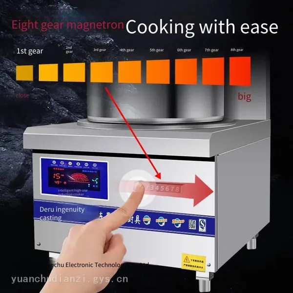 Commercial Electromagnetic Low-soup Stove, 15kw Single-eye Low-soup Stove for Marinating Cooked Food, High-power Single-head Soup Stove for School Canteens photo-2
