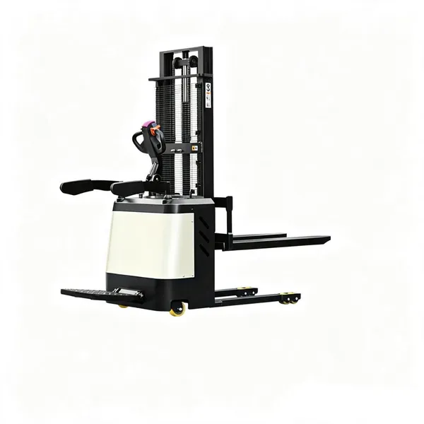 Standing Driving Type Stacker 1500kg 2000kg Full Electric Pallet Stacker With Lead-acid Battery Forklift