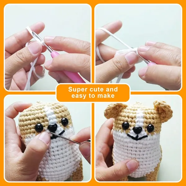 Crochet Animal Dog Kit De Crochet and Knitting Kit for Beginners Diy Crochet Kits