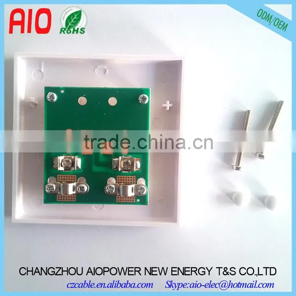86mm Dual 2 Way 9.5mm Female Socket Coaxial PAL Solderless Wall Plate photo-2