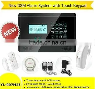 GSM Burglar Alarm Kit SMS Security System With Touch Keypad 007M2E