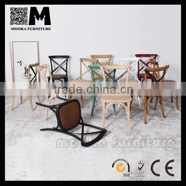 Cheap Vintage Crossback Chair X Back Chair Cafe Restaurant Banquet Chair